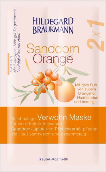 Hildegard Braukmann Sanddorn Orange Verwöhn Maske (2x7ml) für gestresste Haut