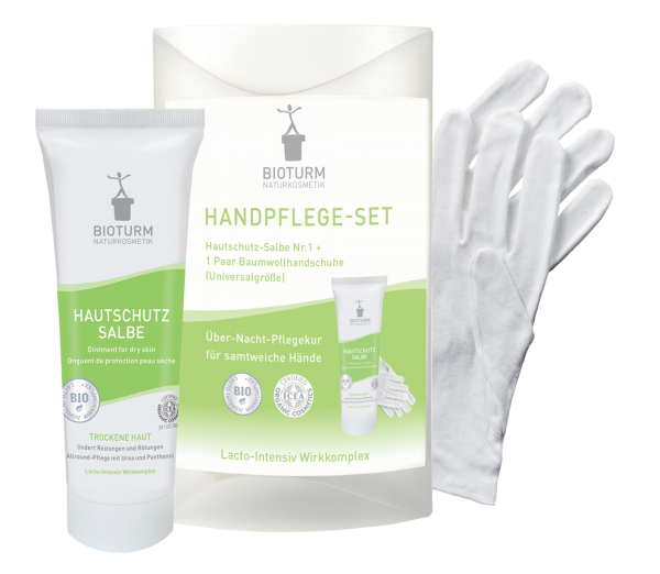 Bioturm Handpflege Set Hautschutzsalbe & Handschuhe